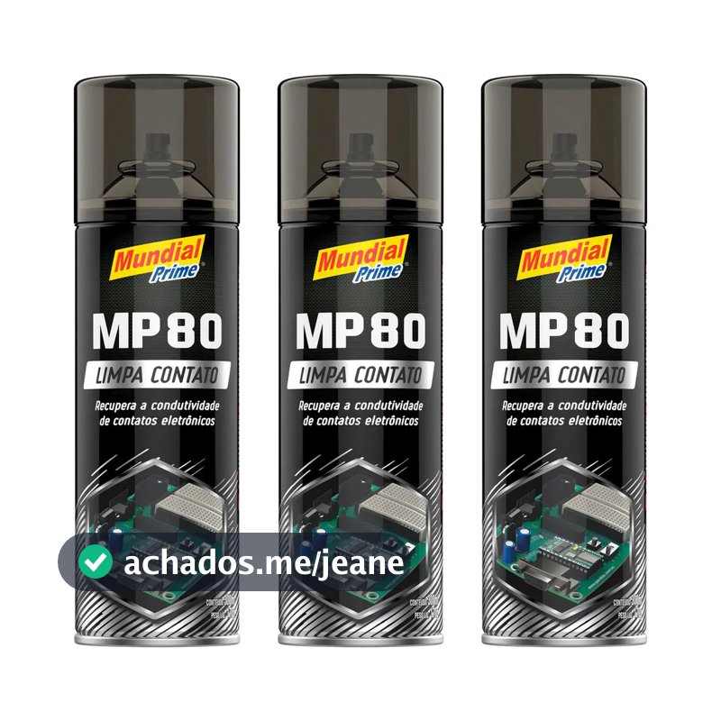 Kit 03 Uni Limpa Contato Elétrico Eletronico Mundial Prime