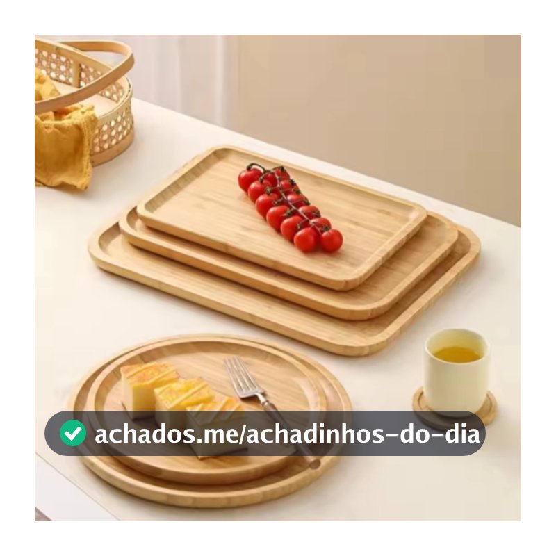 Bandeja Redondo Decorativa Para Café Chá Petisqueira Condimentos Casa Cozinha Mesa Posta