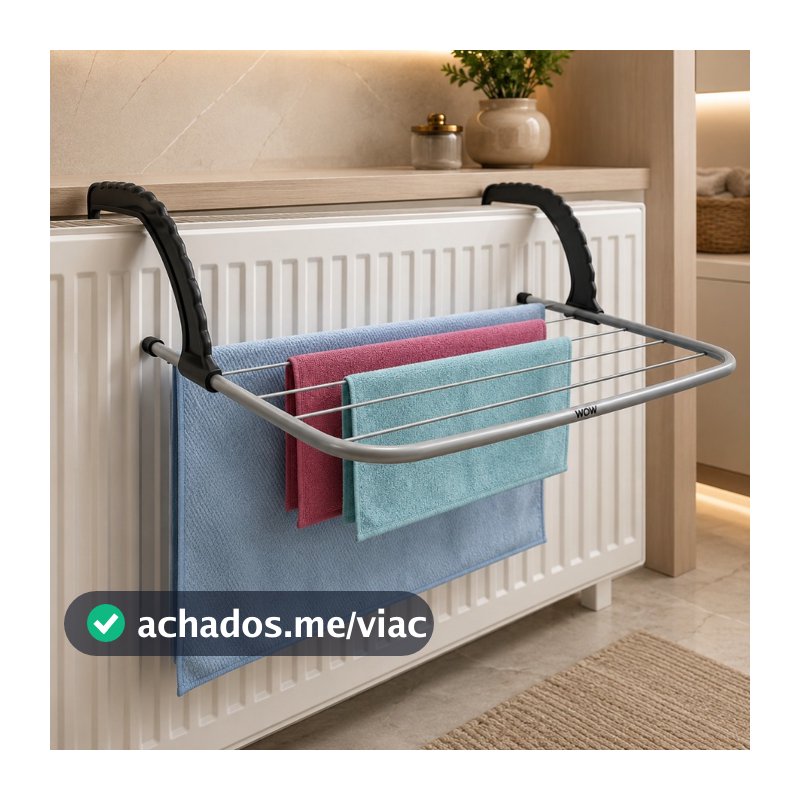 Varal Portátil Para Apartamento Secador De Roupas Prático e Retrátil Para Janela e Parede