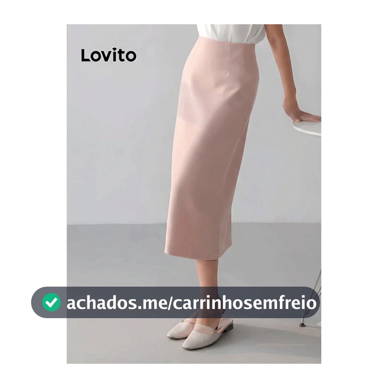 Lovito Saia Feminina Midi Lápis SKNS56EX515