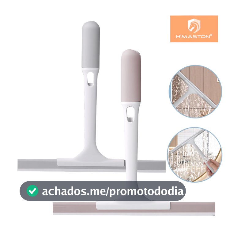 Rodo Tira Pelo Limpa Vidro Silicone Secos e Molhados Uso Duplo