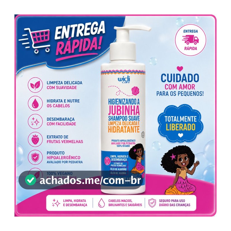 Shampoo Infantil Higienizando a Jubinha Widi Care 300ml