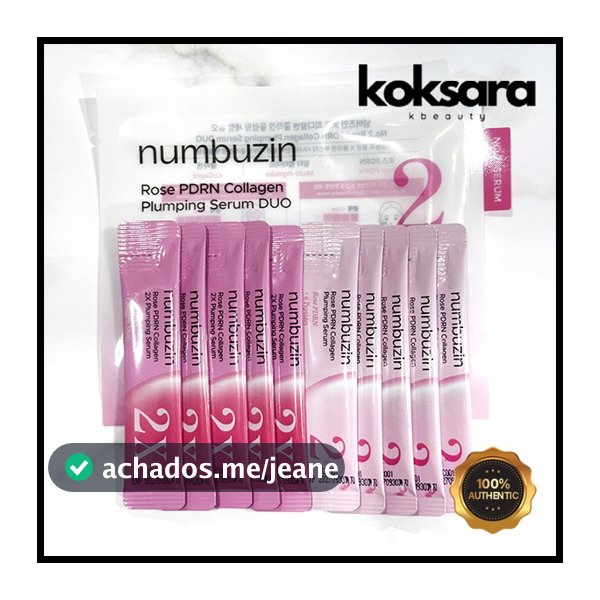 Numbuzin No.2 Rose PDRN Collagen Plumping Serum Duo (Mild 1ml  5ea + Intensive 1ml  5ea)