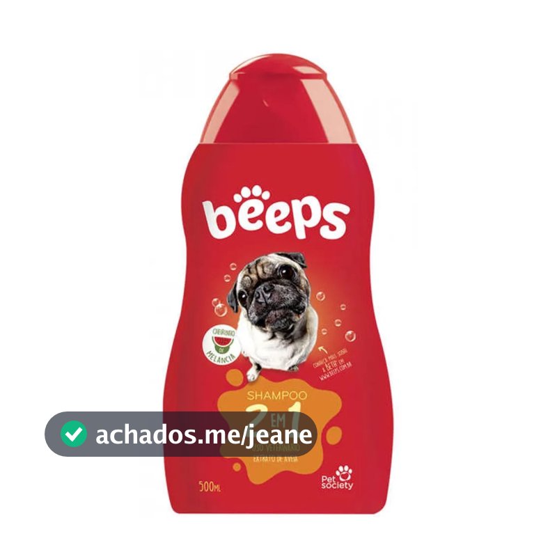Shampoo Pet Society Beeps 2 em 1 500ML