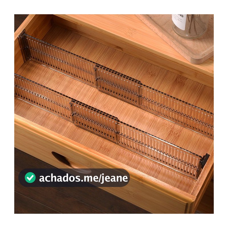 Conjunto Organizador de Gavetas Acrílico Reguláveis 2 Peças