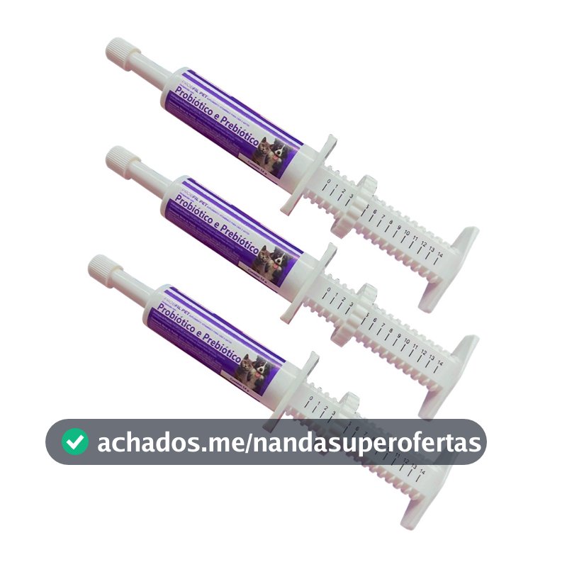 KIT 3 Probiótico e Prebiótico Probfil Pet Suplemento Vitamínico para Cães e Gatos 14g
