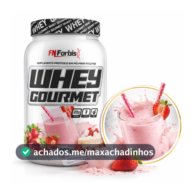 Whey Protein Gourmet 907g ZERO ADIÇÃO DE AÇÚCARES Pote FN Forbis Escolha seu sabor