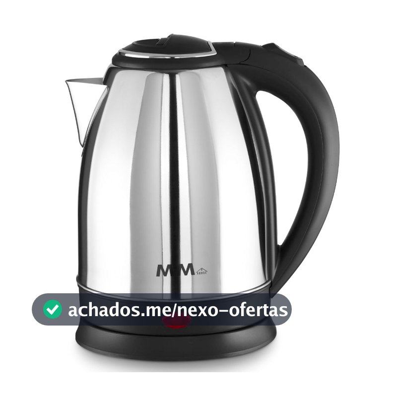 Chaleira Elétrica Aço Inoxidável 2 Litros Prata 127V ou 220V MMHouse