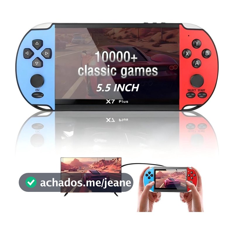 Videogame Portatil LH-5 6.5"/A-8290 4.8" PSP +5000 Jogos Retro 16GB,Console de Mão Memoria Expansivel