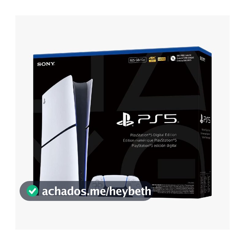 Console PlayStation 5 Slim Digital 825GB + Controle Sem Fio Dualsense Branco