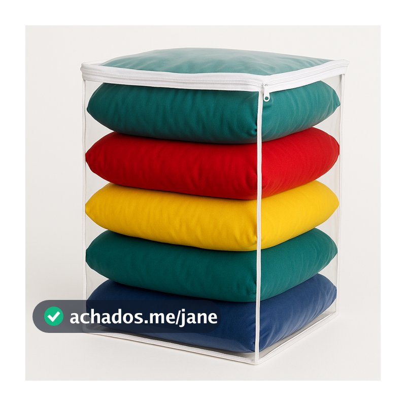 Kit 5 Sacos Organizadores Multiuso Grande Guarda Roupa Armário Pvc Transparente 38x50x38cm Com Zíper Enxoval
