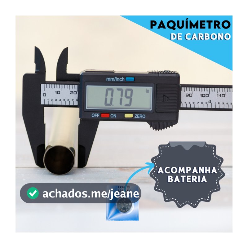 Paquímetro Digital Em Carbono Com Bateria 150MM - Aero