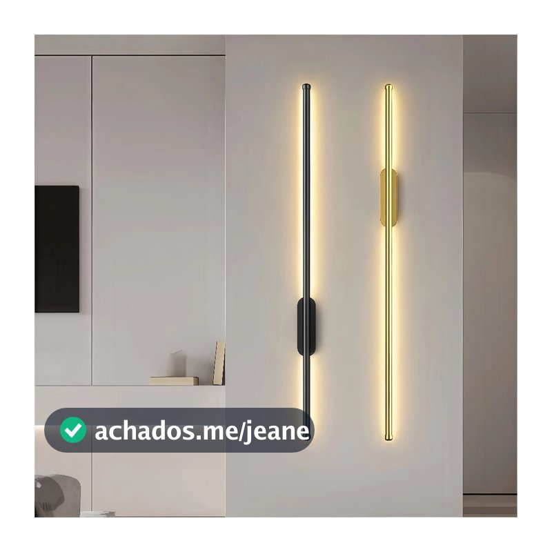 Arandela Luminária De Parede Linear Moderna 13W Luz de três cores
