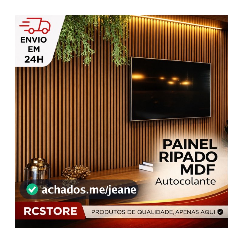 Kit Até 100 Placas Painel Ripado Decoração em MDF 45x10cm Revestimento para Parede - ENVIO FULL