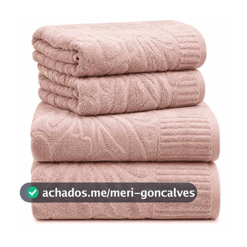 Jogo/Kit 4 Toalhas (2 Banho + 2 Rosto) Fio Penteado 100% Algodão Grossa Aveludada Super Luxo Premium