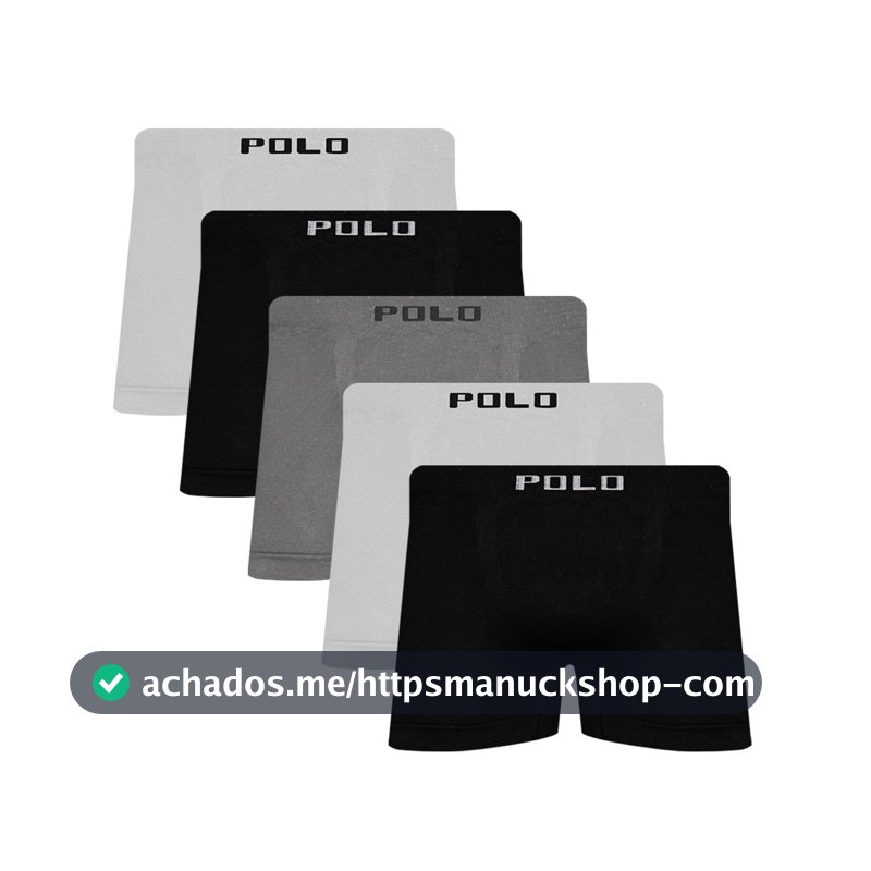 Kit 5 Cuecas Polo Star Boxer Microfibra Confortável Adulto Sortido