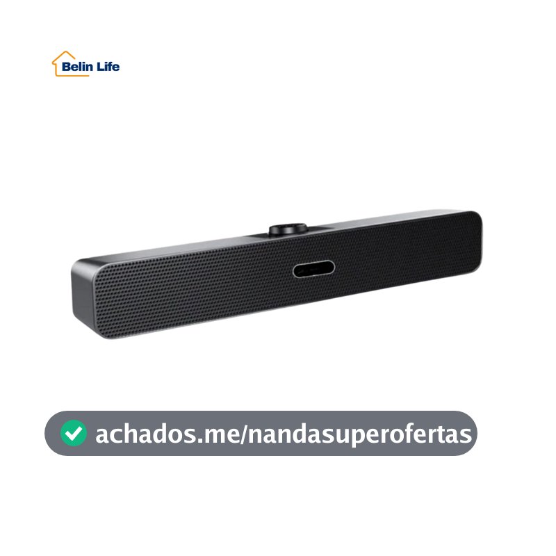 Soundbar Gamer Para PC e Notebook Caixa de Som 6W RMS USB P2 ACS-4512