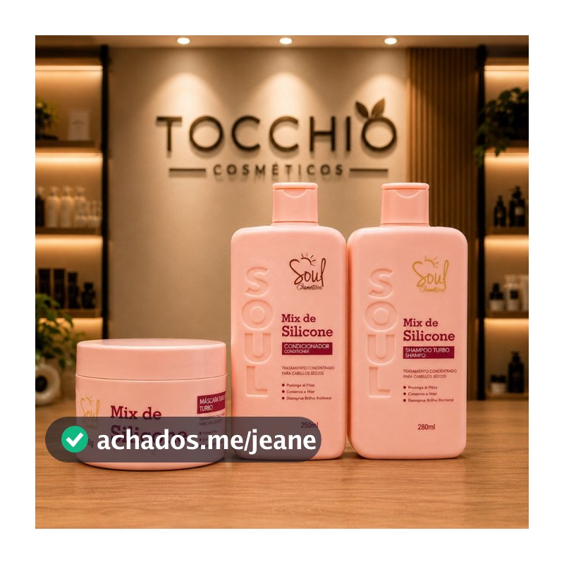 KIT CAPILAR MIX DE SILICONE SOUL 3 itens - SHAMPOO TURBO - CONDICIONADOR TURBO E MÁSCARA CAPILAR