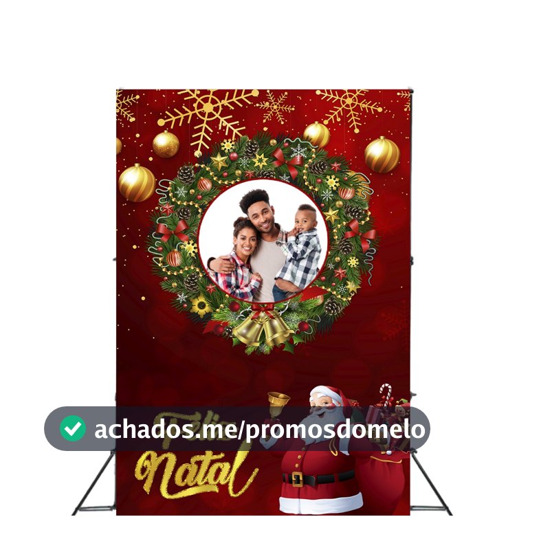 Painel Fundo Interativo Natal Tecido Vazado Decoração 1,50x2,20m