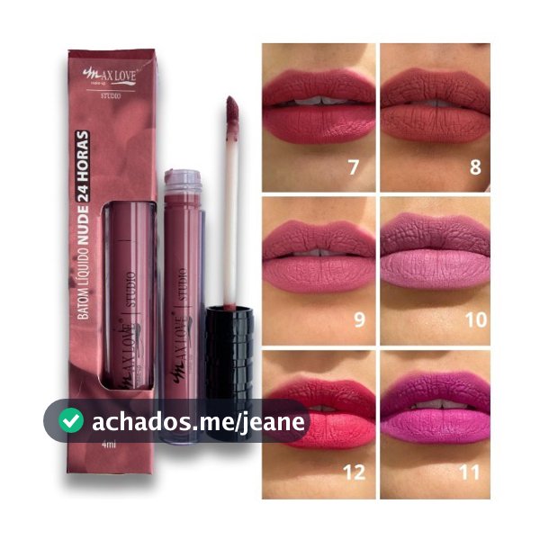Batom Liquido Coleção Nude Super Matte Numeração do 01 ao 06 - Não Craquela - Maxlove