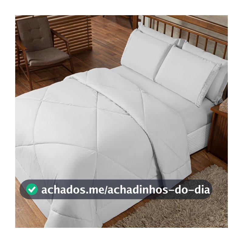 Coberta Edredom Dupla Face Tamanho Casal Queen 1  Peça Premium