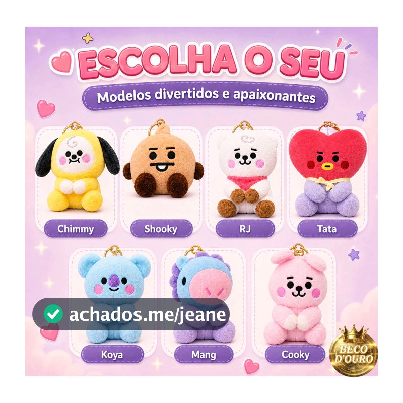 Chaveiro de Pelúcia BTS Kpop Fofo Pingente Para Bolsa Mochila Fãs Army Macio 12cm