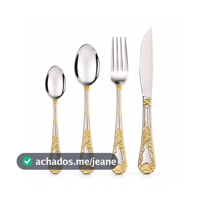Conjunto 24 peças Talher Aço Inox Classic Mart