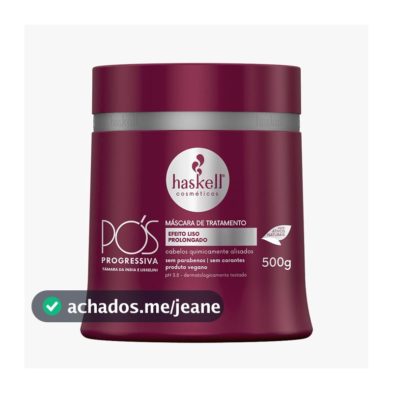 Máscara de Tratamento Pós Progressiva Haskell - 500g