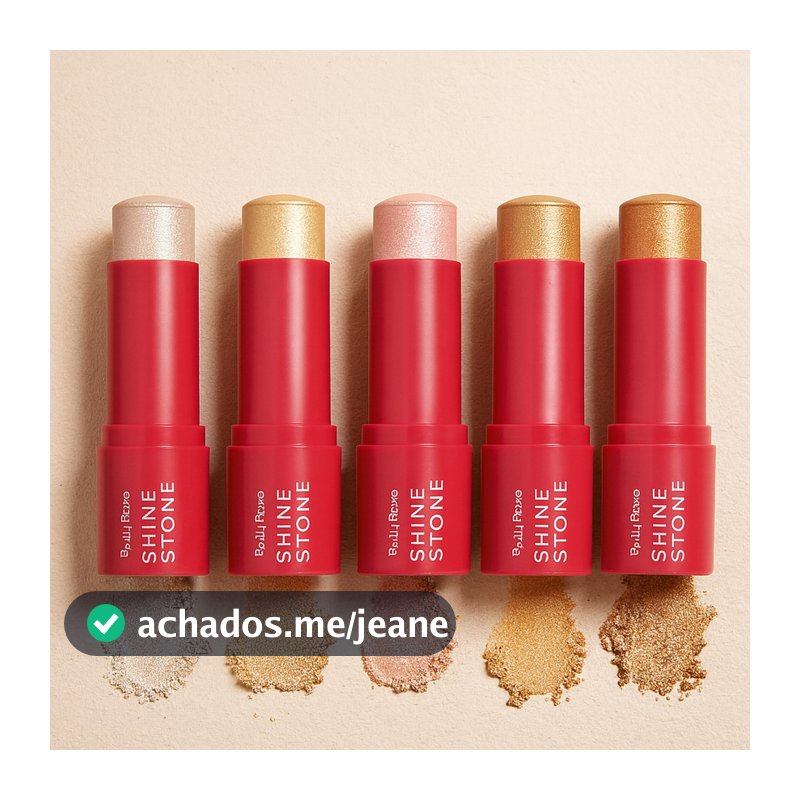 Iluminador Stick Shine Stone Ruby Rose HB-M702 Iluminador em Bastão Cremoso Maquiagem Rosto
