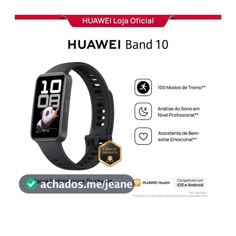 HUAWEI Band 10 | Relógio Smartchwatch | Análise do Sono em Nível Profissional