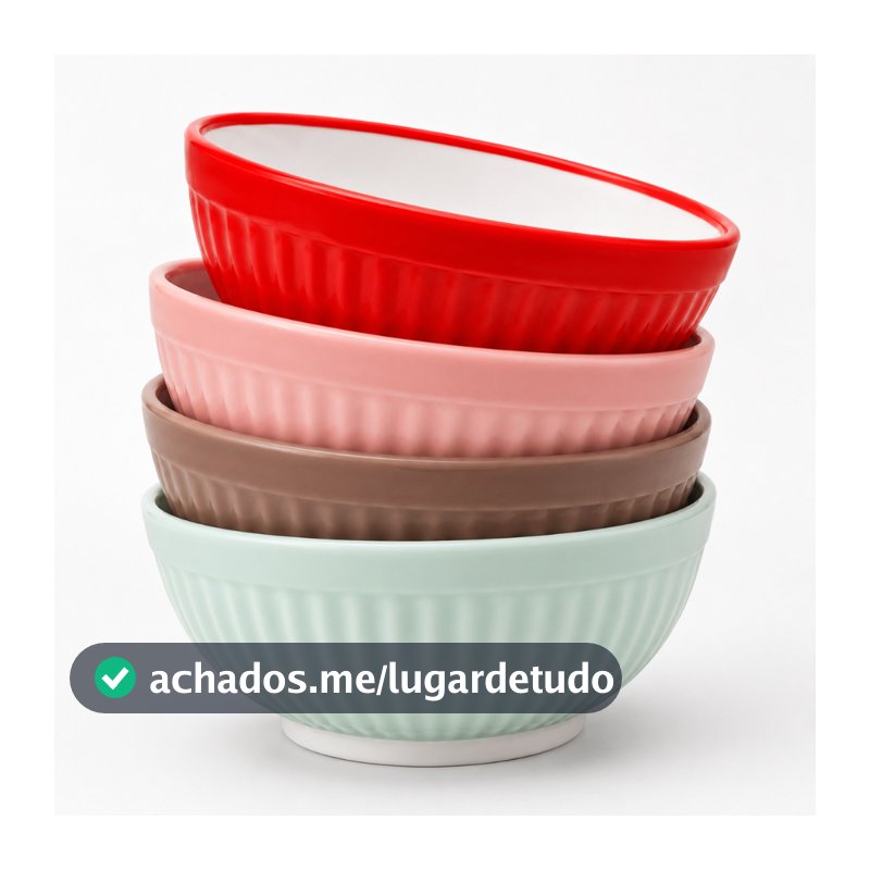 Conjunto Potes Bowl 400ml 6 Peças Tigelas Cumbucas Plástico Cozinha - Promoção !