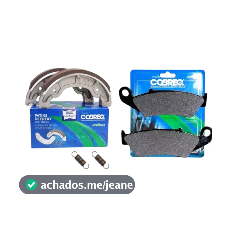 Kit Pastilha De Freio + Lona Crf 230 Triha Nxr Bros 150 honda biz 125 ate 2017