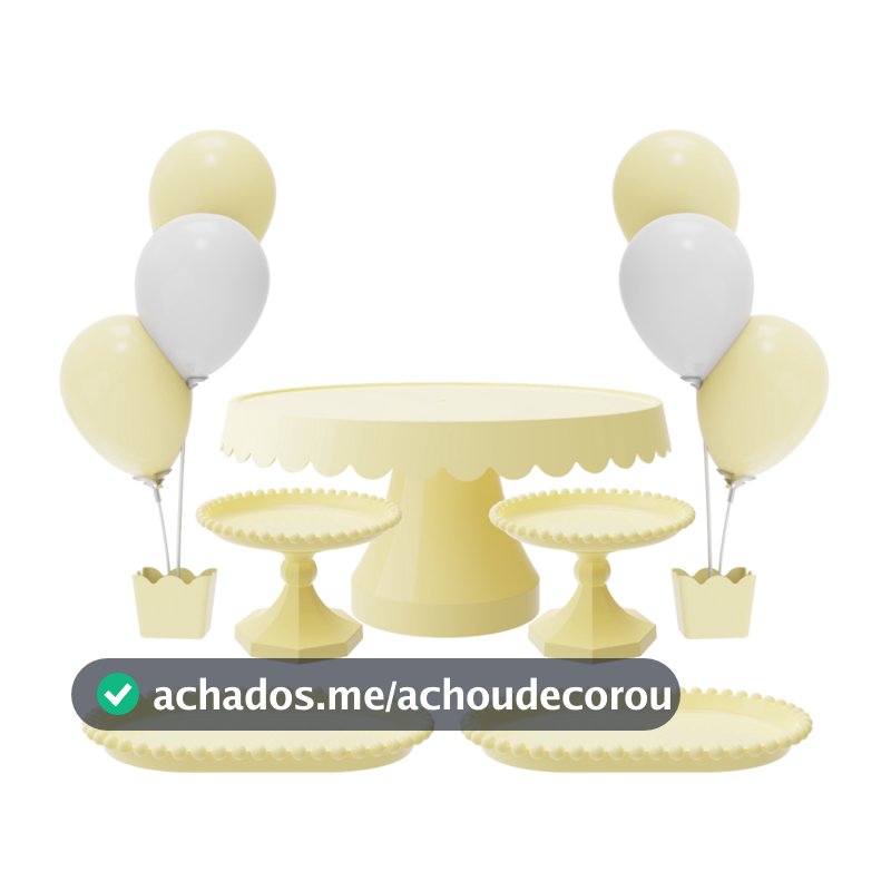 Kit Aniversário Completo 7 Peças Boleira Festas Eventos Suporte Balão