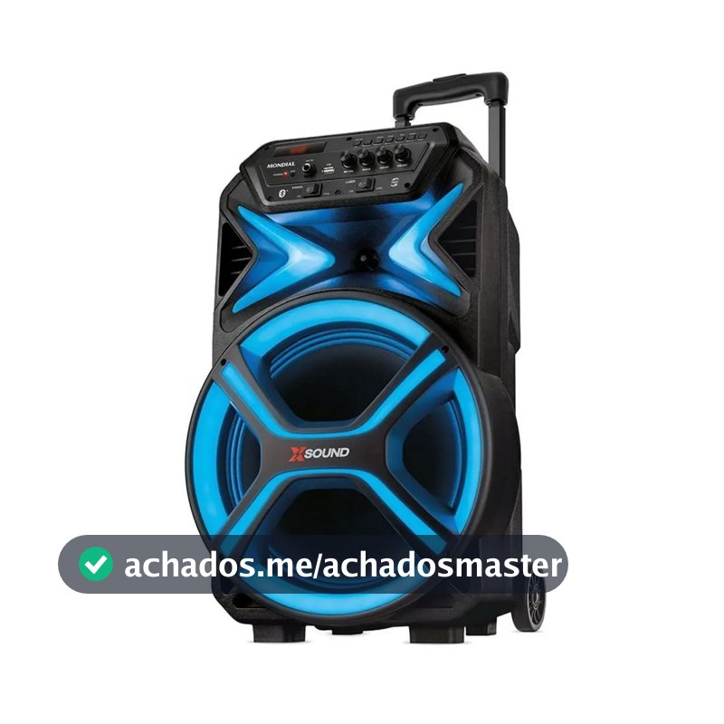 Caixa de Som Amplificadora Mondial CM-550-L com Led 550W