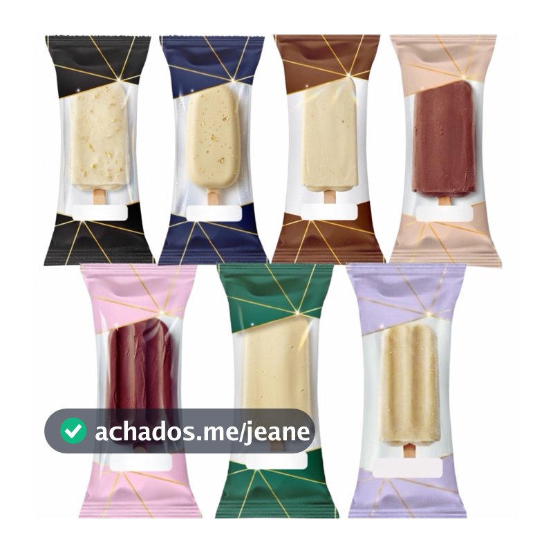 Embalagem Higiênica Geladinho Picole 7x19cm Sacolé Dindin Chup-chup Linha Classica