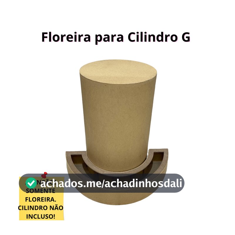 Floreira Canaleta Jardineira para cilindro de mdf para festa decorativo para flor
