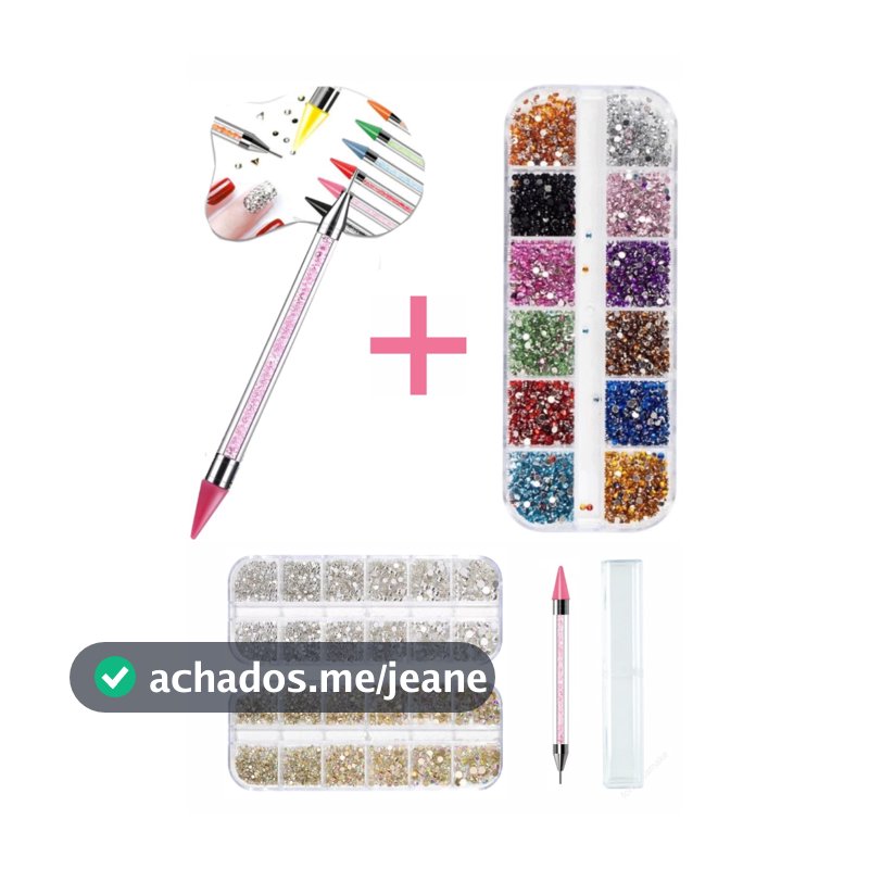 Decoração De Nail Art , Caneta de strass + Strass coloridos/prateados/dourados , Adequado Para Salão De Beleza