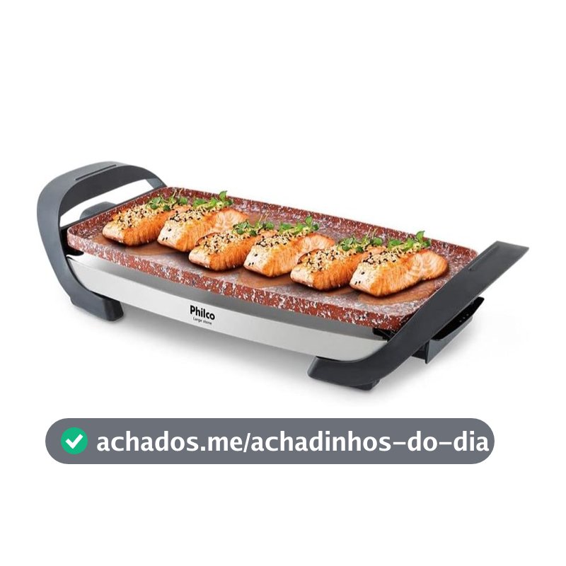 Grill Large Stone Philco Chapa Cerâmica Marmorizado Grelha Churrasqueira PGR03P