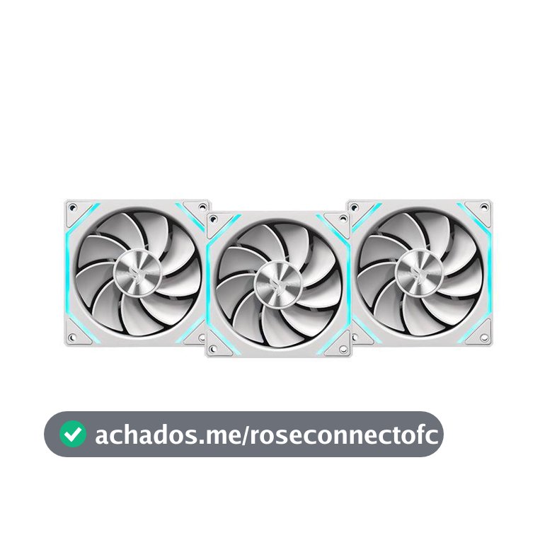 Kit Ventoinha Pichau Ventus NX Reverse, ARGB, 3x120mm, Branco, PCH-VTNXR3-WH01