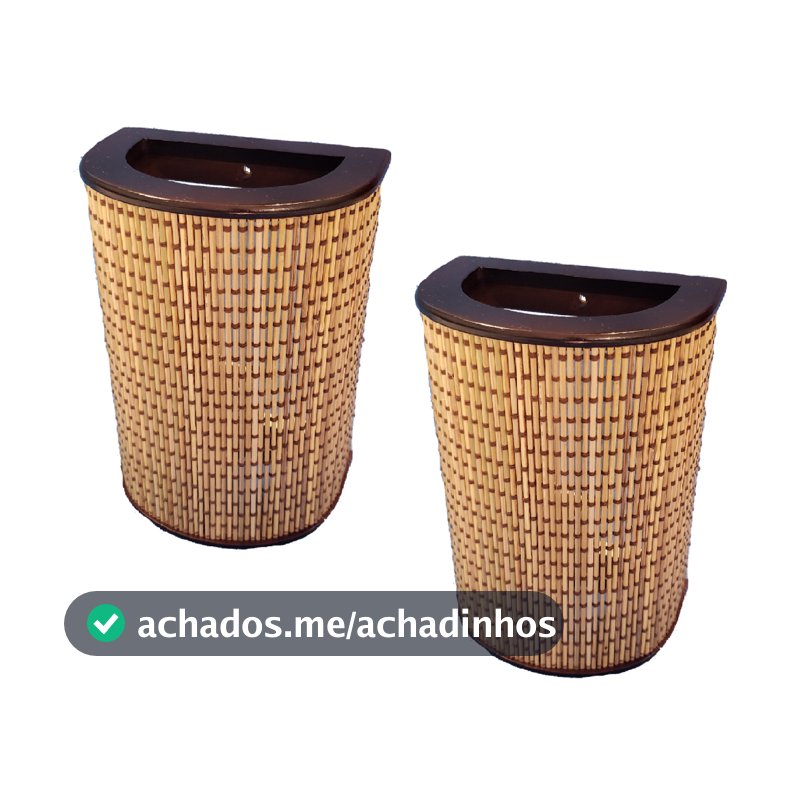 Kit 2 Arandela Luminária De Parede Rustico Sala Artesanal Decoração