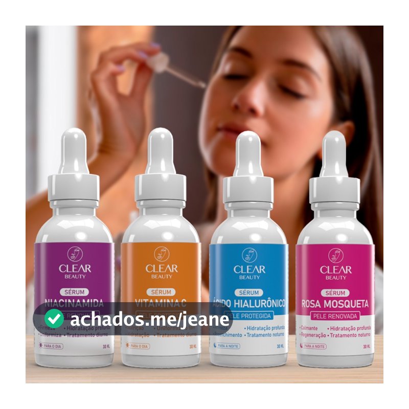 Kit Skin Care Completo Sérum Acido Hialurônico Rosa Mosqueta Vitamina C e Niacinamida