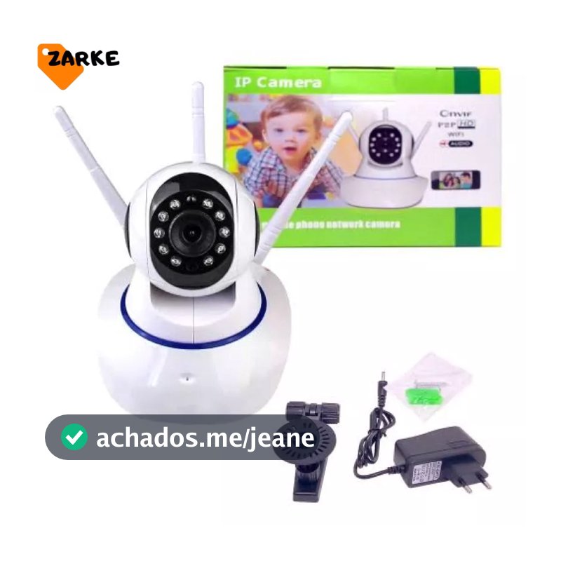 Câmera Babá Eletrônica com 3 Antenas Wifi HD