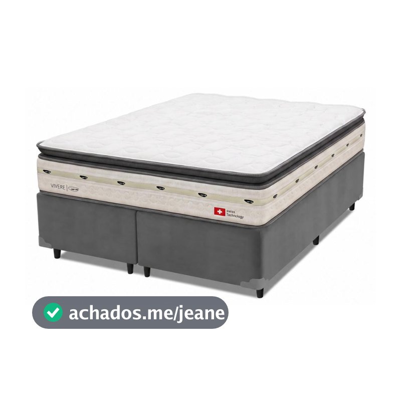 Cama Box King Molas Ensacadas Orion 193x203x70cm Herval - Suporta até 150 kg por pessoa