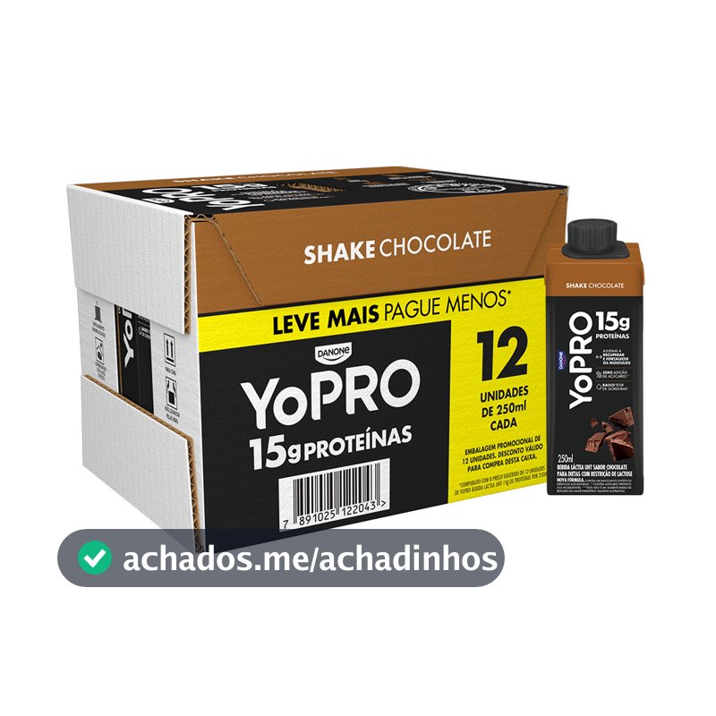 YoPRO Chocolate 15g de proteínas 250ml - 12 unidades