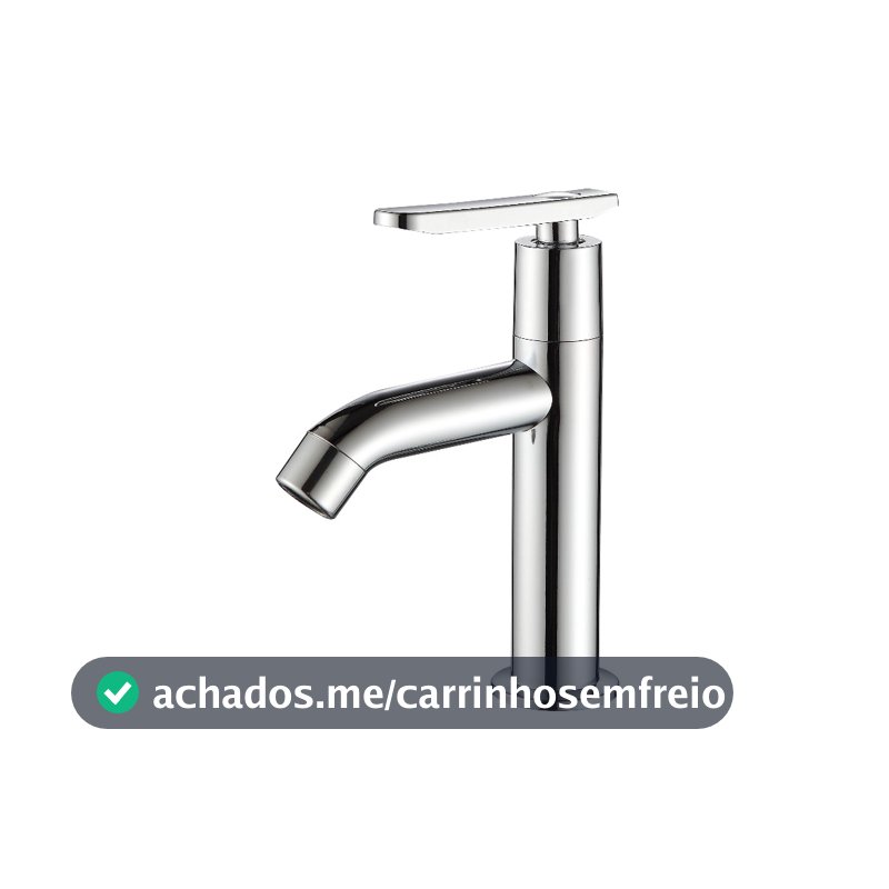 Torneira Cromado branco Fria ABS Para Lavatório Banheiro Pia Mesa 1/4 Volta