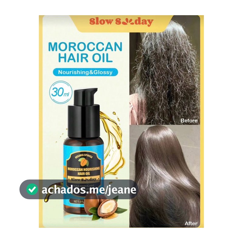 Óleo Essencial Marroquino SlowSunday, Para Cuidados com os Cabelos - 30ml