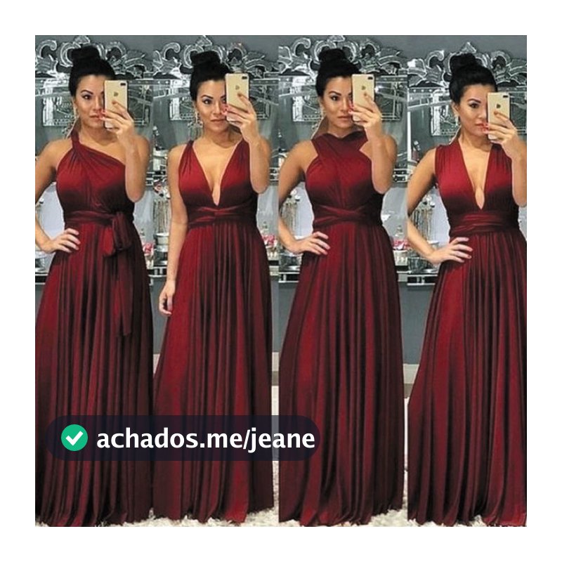 Vestido De Festa Feminino Longo Roupa Convidado de casamento Formatura Batizado Elegante Confortável plus size