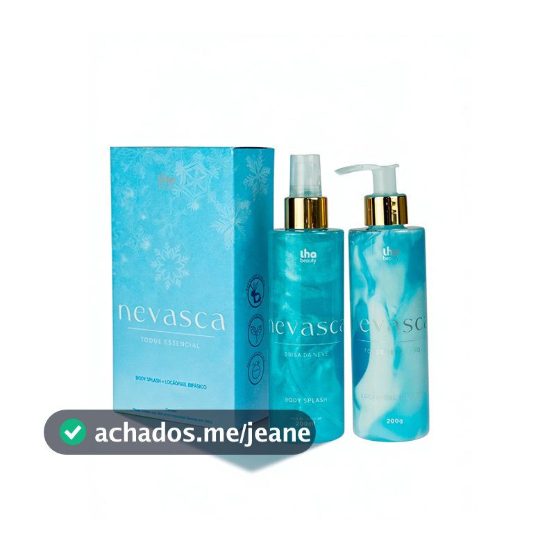 Kit Nevasca ThaBeauty Body Splash + Loção Hidratante Fragrância Sofisticada Oriental Doce Premium