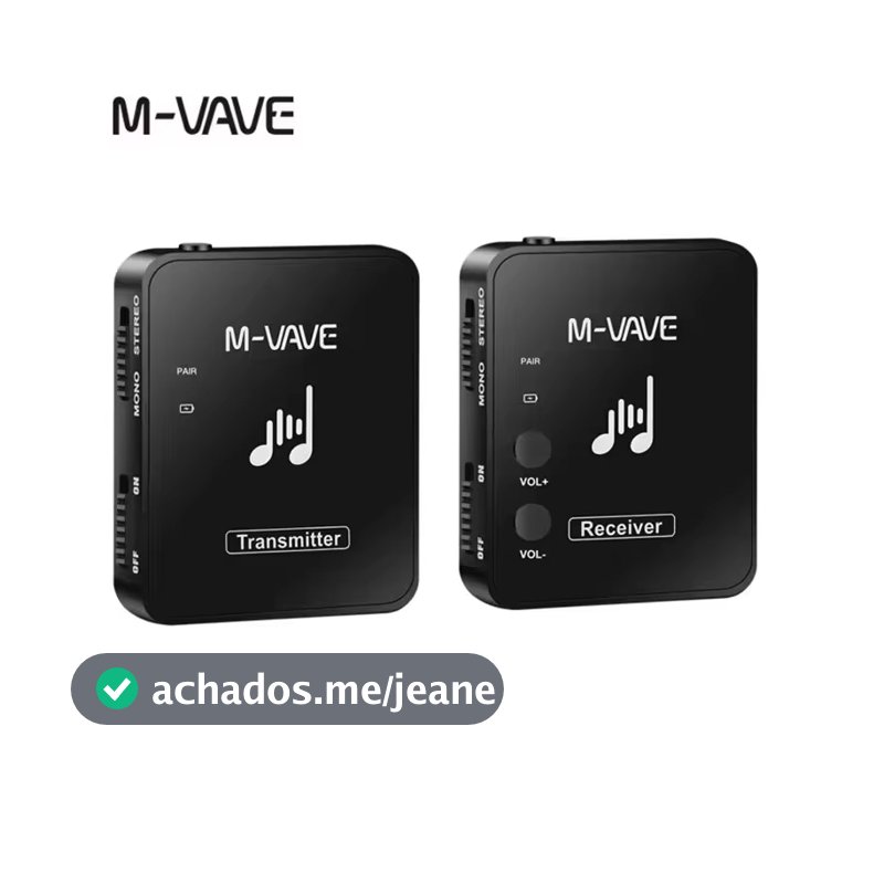 M-vave WP-10 Auscultador de transmissão sem fios 2.4G MS-1 Monitor Sistema Transmissor Recetor Streaming para Estéreo
