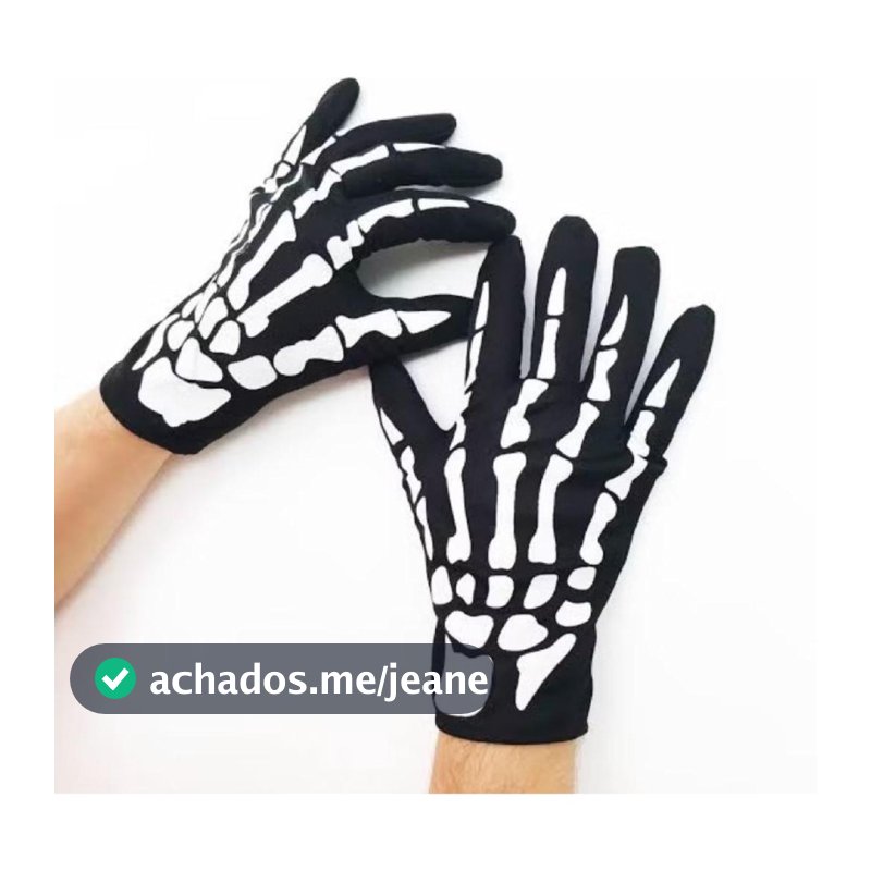 Luva Esqueleto Caveira Florescente Skull Halloween Cosplay Esqueleto Raio X..v